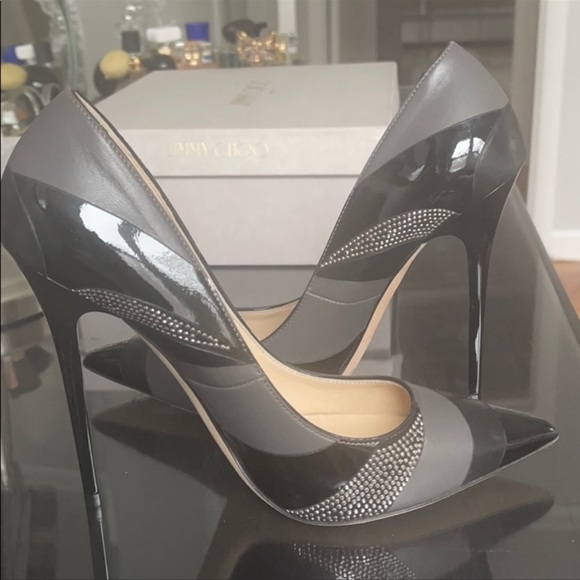 NEW Jimmy Choo Shoes stiletto heels 38 black @jimmychoo #jimmychoo - Picture 4 of 12